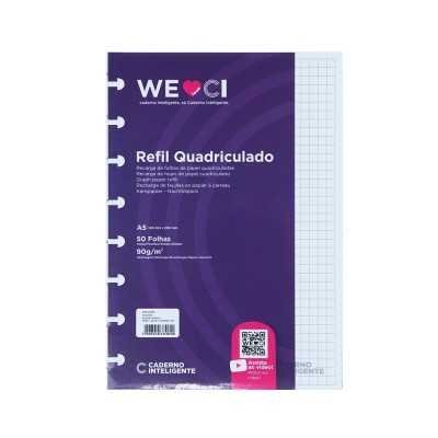 Repuesto para cuaderno inteligente A5 cuadriculado x50 hojas We Ci