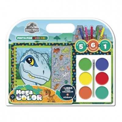 Blíster Mega color acuarela Jurassic Park Editorial Vértice