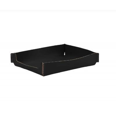 Portapapeles A4 Urban negro de cuero reciclado Vacavaliente