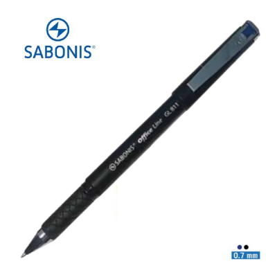 Bolígrafo GL811 Office Line tinta negro azul 0.7 mm con grip Sabonis