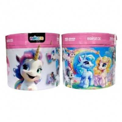 Rompecabezas tarrito Unicornios x70 piezas Uniesco