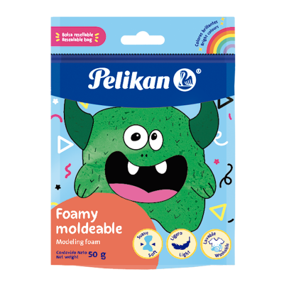 Masa foamy moldeable Verde claro x50 gramos Pelikan