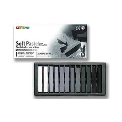 Pasteles a la tiza tonos grises MP x12 unidades Mungyo