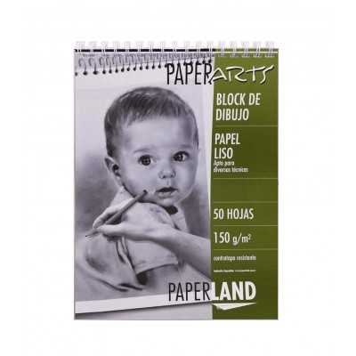 Block boceto liso A3 de 150 gramos Paperarts x50 hojas con espiral Paperland