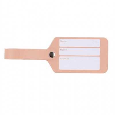 Tag de valija Urban simple rosa cuero reciclado Vacavaliente