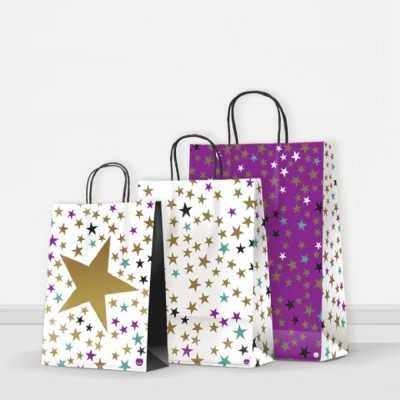 Bolsa regalo luna Gold Star 22x10x30cm Premium Pack