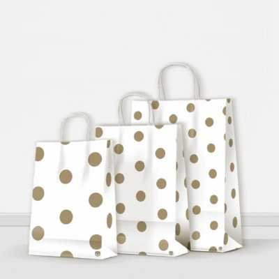 Bolsa de regalo luna Golden dots 22x10x30 cm Premium Pack