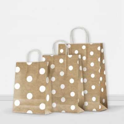 Bolsa de regalo luna White dots 30x12x41cm Premium Pack