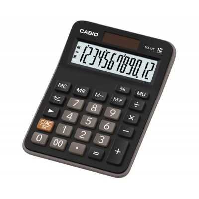 Calculadora escritorio extra grande MX-12B-BK 12 dígitos negro Casio