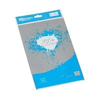 Sobre retrato 12,5x19 cm plateado de 120 grs x 10 unidades Medoro