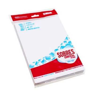 Sobre comercial 11,4x16,2 cm con fondo 70 grs x 20 unidades Medoro