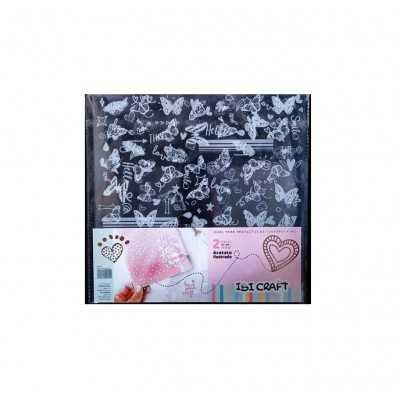 Hoja de acetato impresa Mariposas de 30x30 cm x2 unidades Ibicraft