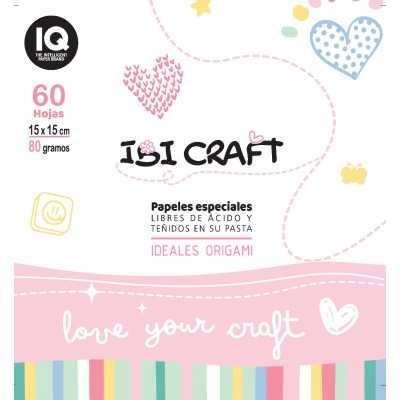 Set de papel para Origami de 15x15 cm de 60 hojas surtidas Ibicraft