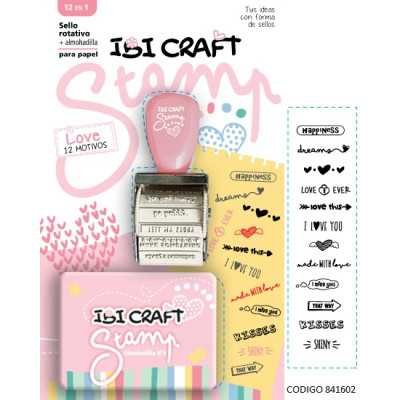 Set sello +almohadilla Love Ibicraft