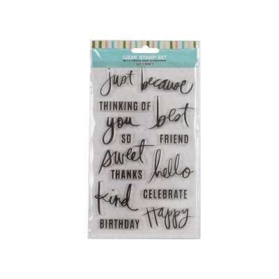 Sello siliconado cristal 4x7" Words Ibicraft