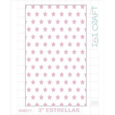 Plantilla 3" texturado 2D Estrellas Ibicraft