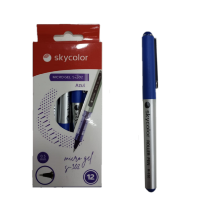 Roller 0.5 mm gel tinta líquida S-302 azul Skycolor