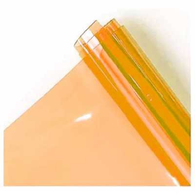 Hojas símil acetato color Naranja 50x70 cm 200 micrones Self