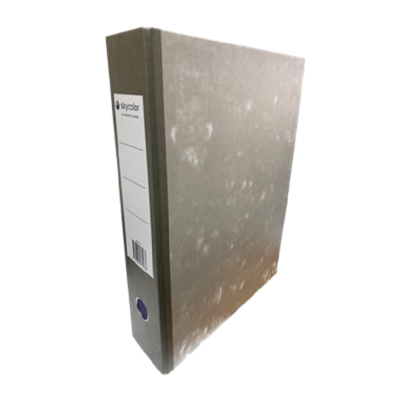 Bibliorato de cartón Oficio gris lomo ancho Skycolor