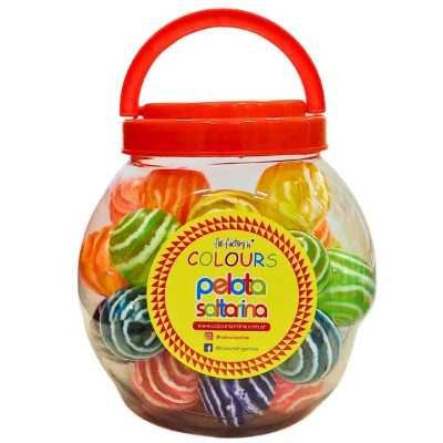 Pelota saltarina Espiralada transparente Colours