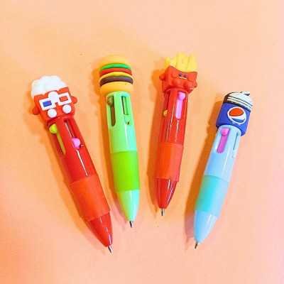 Bolígrafo mini 4 colores Fast food Colours