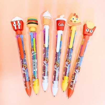 Boligrafo 4 colores Fast food con clip Colours