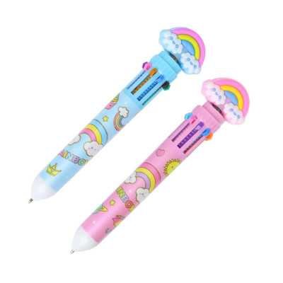 Boligrafo 10 colores Arco Iris cuerpo estampado Colours