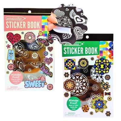 Libreta con stickers afelpados para pintar Colours