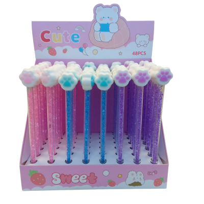 Lapiz infinito Huellitas con mostacillas x unidad Colours