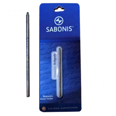 Repuesto para bolígrafo corto AZUL x2 unidades Sabonis
