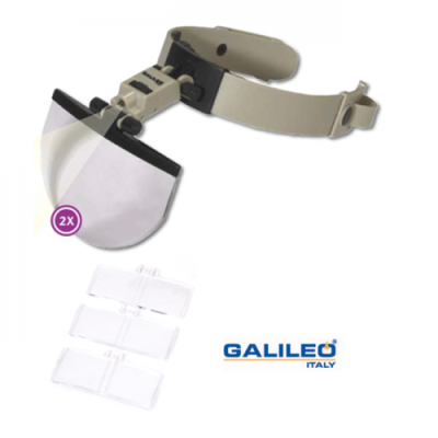Lupa binocular manos libres con luz led 2x, 3,5x,4.5x, 5.5x Galileo