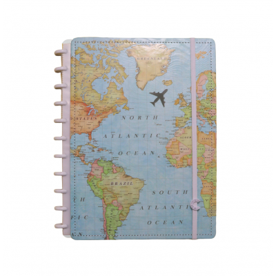 Cuaderno inteligente A5 Mapamundi azul Deluxe We Ci