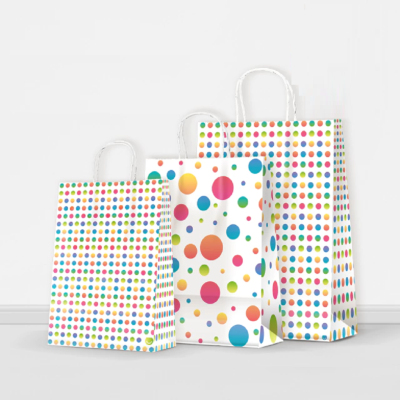 Bolsa regalo luna Color dots 14x08x20 cm Premium Pack