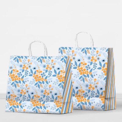 Bolsa regalo luna Line Flowers 30x12x41 cm Premium Pack