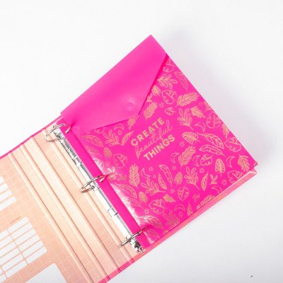 Sobre 19x24 cm para carpeta escolar Beautiful Minimalista cierre abrojo FW