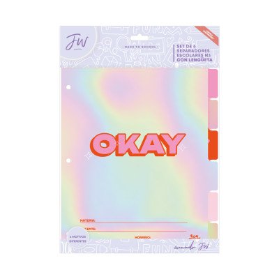 Separadores N°3 Fun World Holographic con lengueta FW