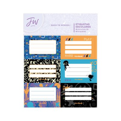 Etiquetas Fun World Cool x12 unidades FW