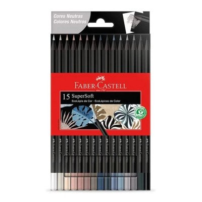 Lápices de color Supersoft x15 colores neutros Faber-Castell