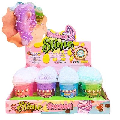 Slime Batido con glitter y crunchy pastel Colours