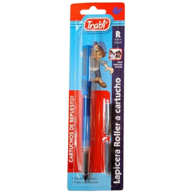 Roller borrable a tinta azul +2 cartuchos Trabi