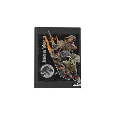 Cuaderno 16x21 cm tapa dura Jurassic World x 48 hojas rayado Mooving