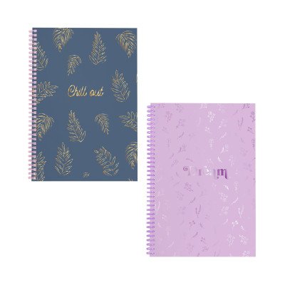 Cuaderno A4 con espiral tapa semirrígida Minimalista x80 hojas rayado FW