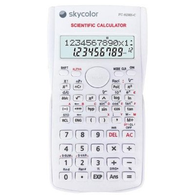 Calculadora científica FX82 MS-C de 240 funciones color blanco Skycolor