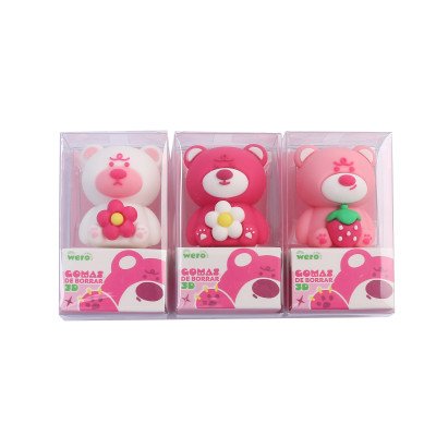 Goma de borrar Oso 3D x unidad Wero