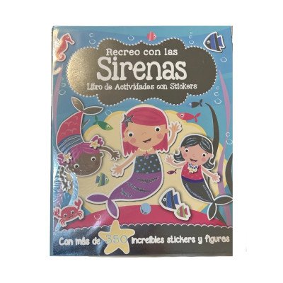 Libro de actividades 16 pág. con 4 pág. de stickers. Sirena con stickers Editorial Splash