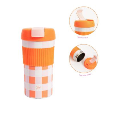 Vaso de café termico de acero inoxidable 500 ml Colorblock FW