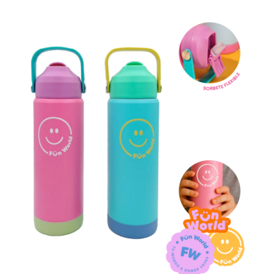 Botella de acero inoxidable "VERDE" Fun World 500 ml FW