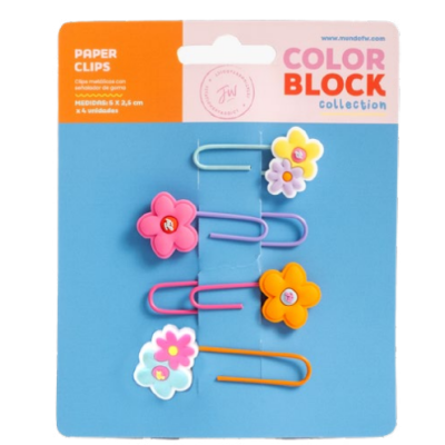 Clips color x 4 unidades Colorblock FW