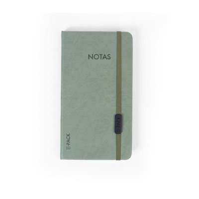 Cuaderno PU 10x17 cms tapa dura B-Pack verde x80 hojas rayadas FW B-Pack