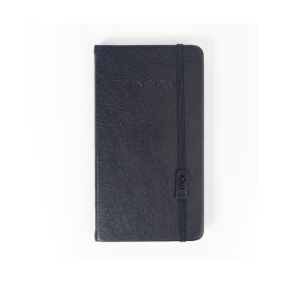 Cuaderno PU 10x17 cms tapa dura B-Pack negro x80 hojas rayadas FW B